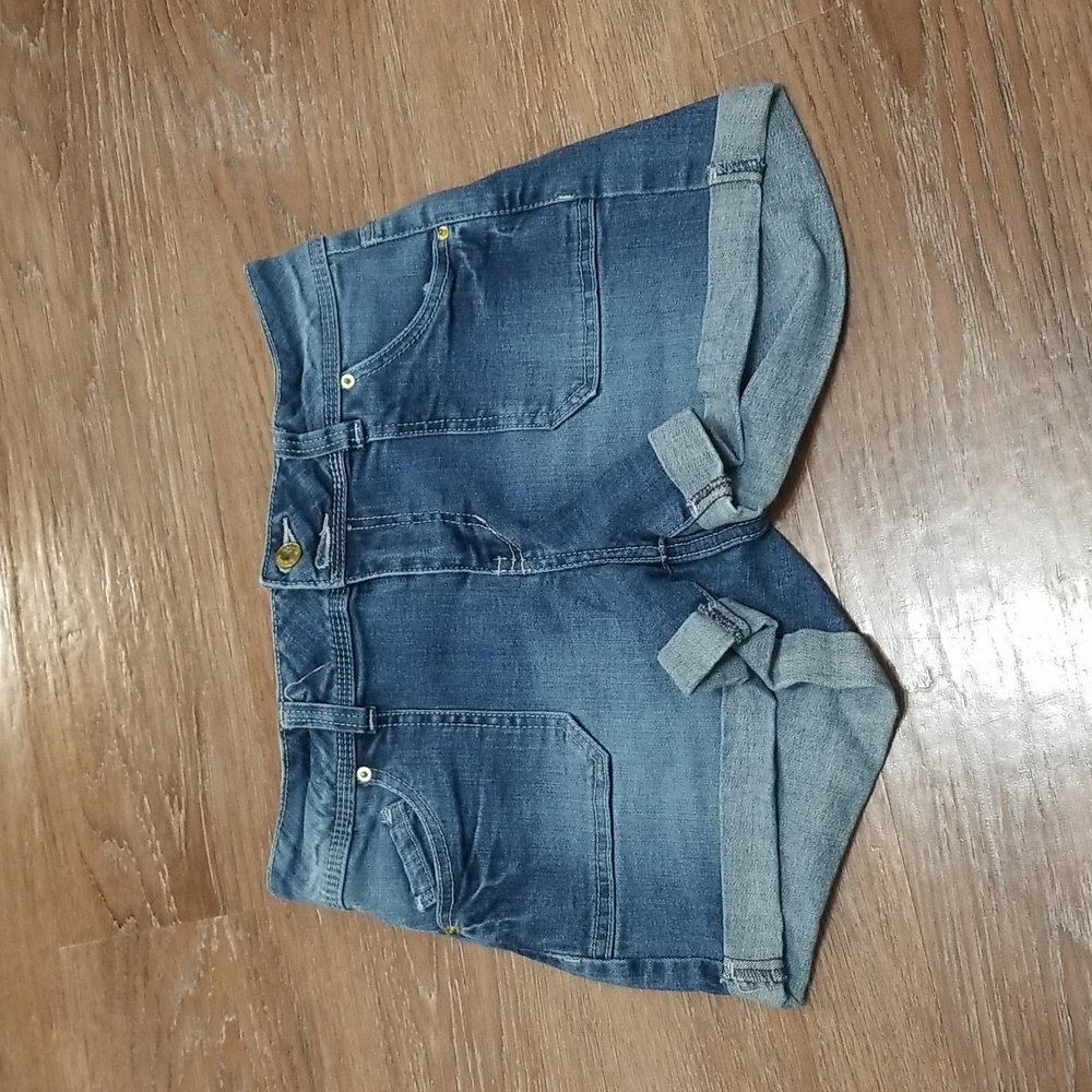 (9/10) Liquidx Jeans Denim High Rise Shorts Folded Hems Streetwear California